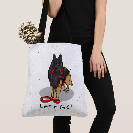 Funny Let's Go! Walk Belgian Tervuren (original) Tote Bag (Dichtbij)