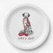 Funny Let's Go! Walk Dalmatian Dog (black 1) Papieren Bordje (Voorkant)