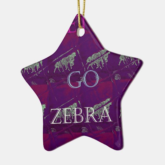 Funny Lets Go Zebra Hakuna Matata motif Design Co Keramisch Ornament (Links)
