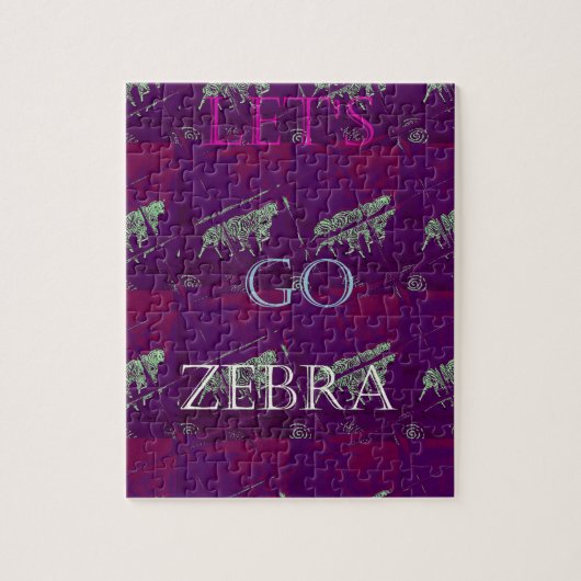 Funny Lets Go Zebra Hakuna Matata motif Design Co Legpuzzel (Verticaal)
