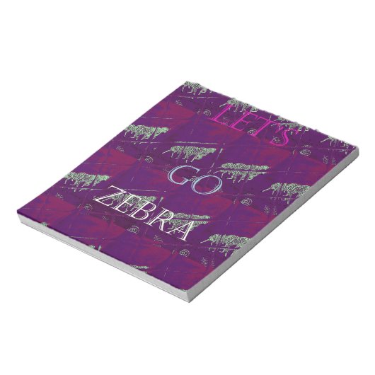 Funny Lets Go Zebra Hakuna Matata motif Design Co Notitieblok (Linkerzijde)