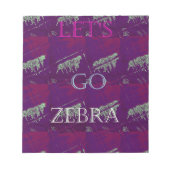 Funny Lets Go Zebra Hakuna Matata motif Design Co Notitieblok (Voorkant)