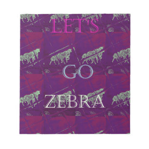 Funny Lets Go Zebra Hakuna Matata motif Design Co Notitieblok