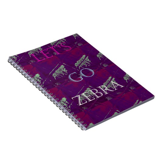 Funny Lets Go Zebra Hakuna Matata motif Design Co Notitieboek (Rechterzijde)