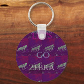 Funny Lets Go Zebra Hakuna Matata motif Design Co Sleutelhanger (Voorkant)