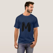 Funny Letter M Alphabet Monogram Initiaal T-shirt (Voorkant volledig)