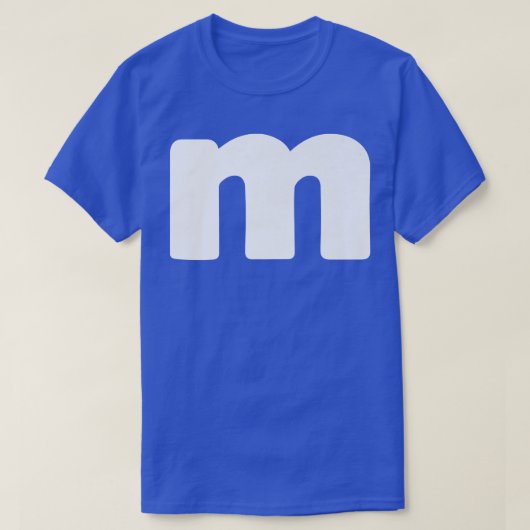 Funny Letter M Chocolate Candy Halloween Team Grou T-shirt (Design voorkant)