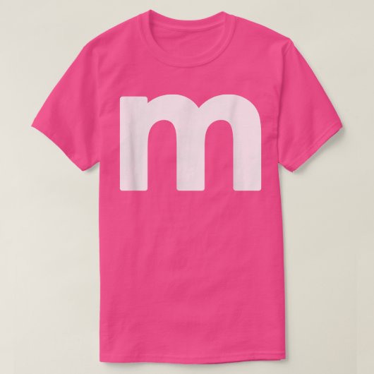 Funny Letter M Chocolate Snoep Halloween Team Grou T-shirt (Design voorkant)