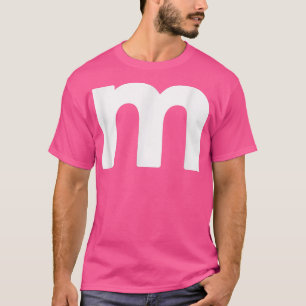 Funny Letter M Chocolate Snoep Halloween Team Grou T-shirt