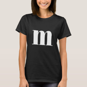 Funny Letter M Chocolate Snoep Halloween Team Grou T-shirt