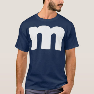 Funny Letter M Chocolate Snoep Halloween Team Grou T-shirt