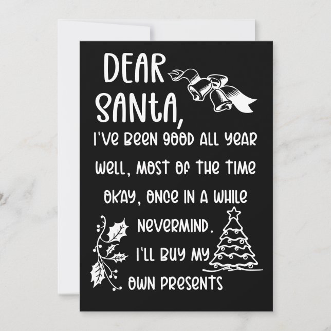 Funny Letter to Santa Christmas Xmas gifts (Voorkant)
