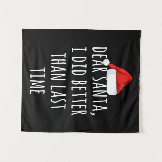 Funny Letter to Santa Kerstcadeaus Wandkleed (Voorkant (horizontaal))