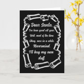 Funny Letter to Santa kerstcadeautjes Kaart (Gele Bloem)