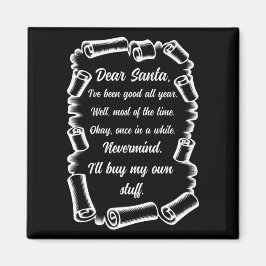 Funny Letter to Santa kerstcadeautjes Magneet
