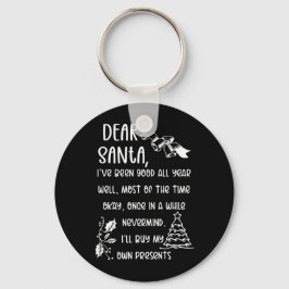 Funny Letter to Santa kerstcadeautjes Sleutelhanger