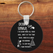 Funny Letter to Santa kerstcadeautjes Sleutelhanger (Voorkant)