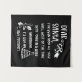 Funny Letter to Santa kerstcadeautjes Wandkleed (Voorkant (horizontaal))