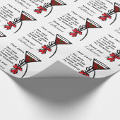 Funny Letter to Santa Treadmill Wine Glass Holder Cadeaupapier (Hoek)