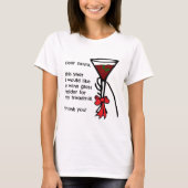Funny Letter to Santa Treadmill Wine Glass Holder T-shirt (Voorkant)