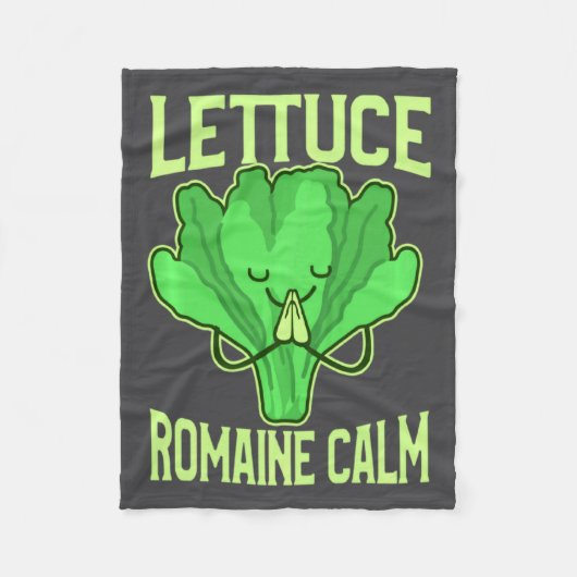 Funny Lettuce Romaine Calm Meditation Yoga Zen  Fleece Deken (Voorkant)