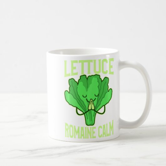 Funny Lettuce Romaine Calm Meditation Yoga Zen  Koffiemok (Rechts)