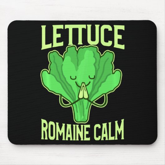 Funny Lettuce Romaine Calm Meditation Yoga Zen  Muismat (Voorkant)