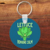 Funny Lettuce Romaine Calm Meditation Yoga Zen Sleutelhanger (Voorkant)