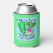 Funny Lettuce Turnip op Thyme Pun | Naam leraar Blikjeskoeler (Blikje Achterkant)