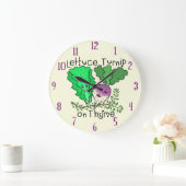 Funny Lettuce Turnip op Thyme Pun School Classroom Grote Klok (Huis)