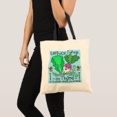 Funny Lettuce Turnip Thyme Vegetable Pun Cartoon Tote Bag (Voorkant (product))
