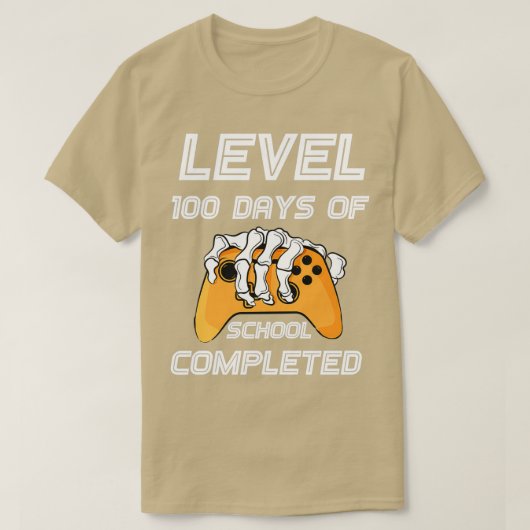 Funny Level 100 Dagen school voltooid 100 T-shirt (Design voorkant)