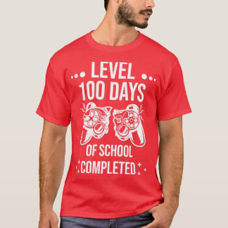 Funny Level 100 Dagen school voltooid 100 T-shirt