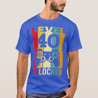 Funny Level 40 Ontgrendelde Him Mannen BDay in 40t T-shirt