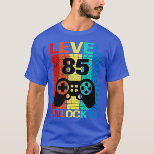Funny Level 85 Old Birthday Unlocked Vintage T-shirt