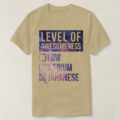 Funny level of Awesmoeness Low Medium Gift Japan J T-shirt (Design voorkant)