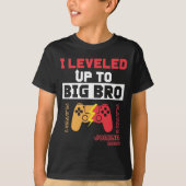 Funny level to big bro 2022 Gamer Brother T-shirt (Voorkant)