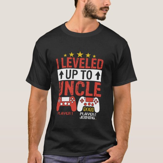 Funny Leveled tot Uncle 2025 gepromoveerd tot Uncl T-shirt (Voorkant)