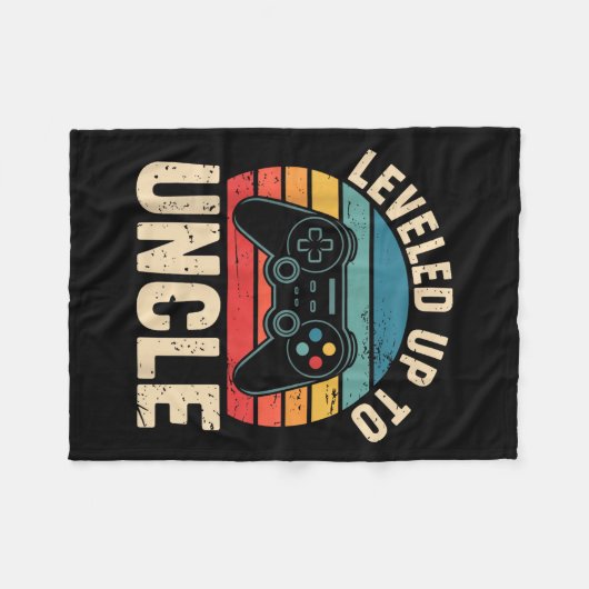 Funny Leveled Up To Uncle Video Gamers Gaming Cute Fleece Deken (Voorkant (Horizontaal))