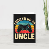 Funny Leveled Up To Uncle Video Gamers Gaming Cute Kaart (Voorkant)