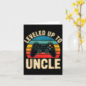 Funny Leveled Up To Uncle Video Gamers Gaming Cute Kaart (Gele Bloem)