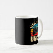Funny Leveled Up To Uncle Video Gamers Gaming Cute Koffiemok (Voorkant rechts)