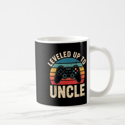Funny Leveled Up To Uncle Video Gamers Gaming Cute Koffiemok (Rechts)