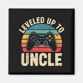 Funny Leveled Up To Uncle Video Gamers Gaming Cute Magneet (Voorkant)