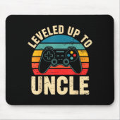 Funny Leveled Up To Uncle Video Gamers Gaming Cute Muismat (Voorkant)