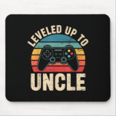 Funny Leveled Up To Uncle Video Gamers Gaming Cute Muismat (Voorkant)