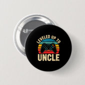 Funny Leveled Up To Uncle Video Gamers Gaming Cute Ronde Button 5,7 Cm (Voorkant /achterkant)