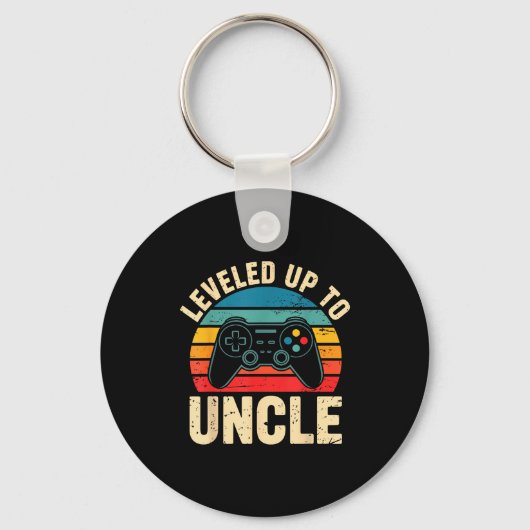 Funny Leveled Up To Uncle Video Gamers Gaming Cute Sleutelhanger (Voorkant)