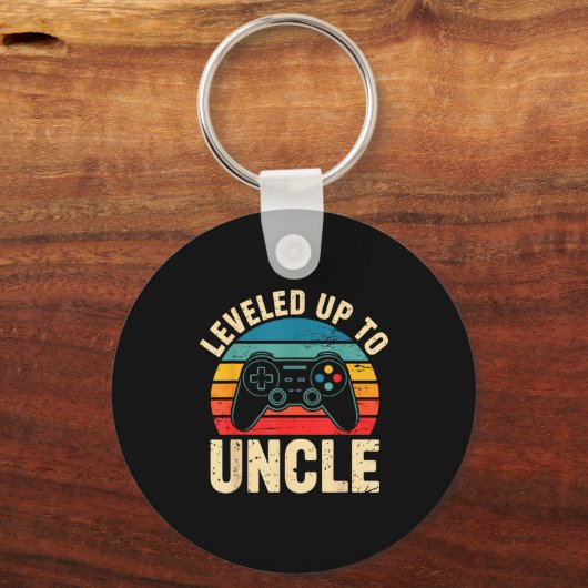 Funny Leveled Up To Uncle Video Gamers Gaming Cute Sleutelhanger (Voorkant)