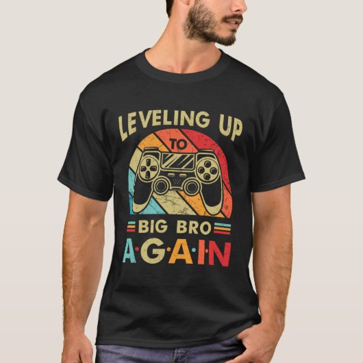 Funny Leveling tot Big Bro weer Big Bro T-shirt (Voorkant)